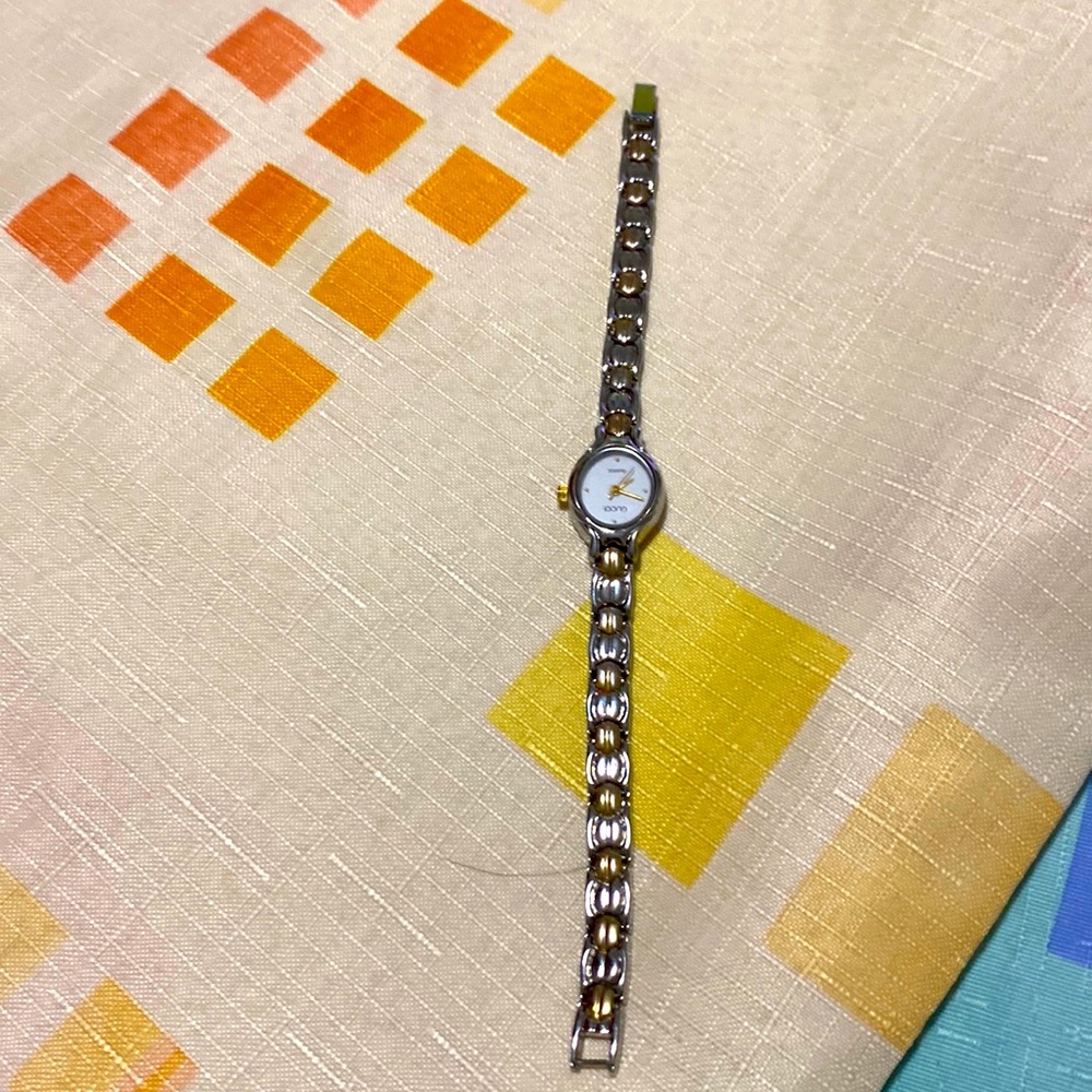 sliver and gold Gucci watch for women